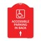 Signmission W/ NY Approved Isa Accessible Parking on Up Arrow W/ Graphic Alum Sign, 18" x 24", RW-1824-22697 A-DES-RW-1824-22697 - alternate 1